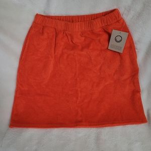 For Days Cabana Terry Mini Skirt in Orange